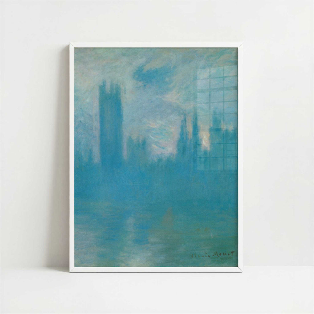 London, Houses of Parliament (1900-1) by Claude Monet – Art Print - Art print in white frame