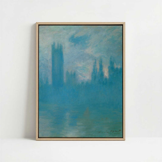 Framed Canvas - Framed canvas in oak color frame