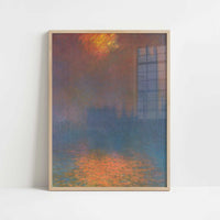 London, Houses of Parliament (1904) by Claude Monet – Art Print - Art print in oak frame