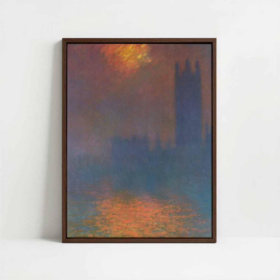 Framed Canvas - Framed canvas in dark wood color frame