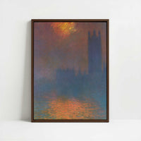Framed Canvas - Framed canvas in dark wood color frame