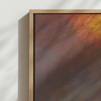 Framed Canvas - Close-up detail and texture of the framed canvas