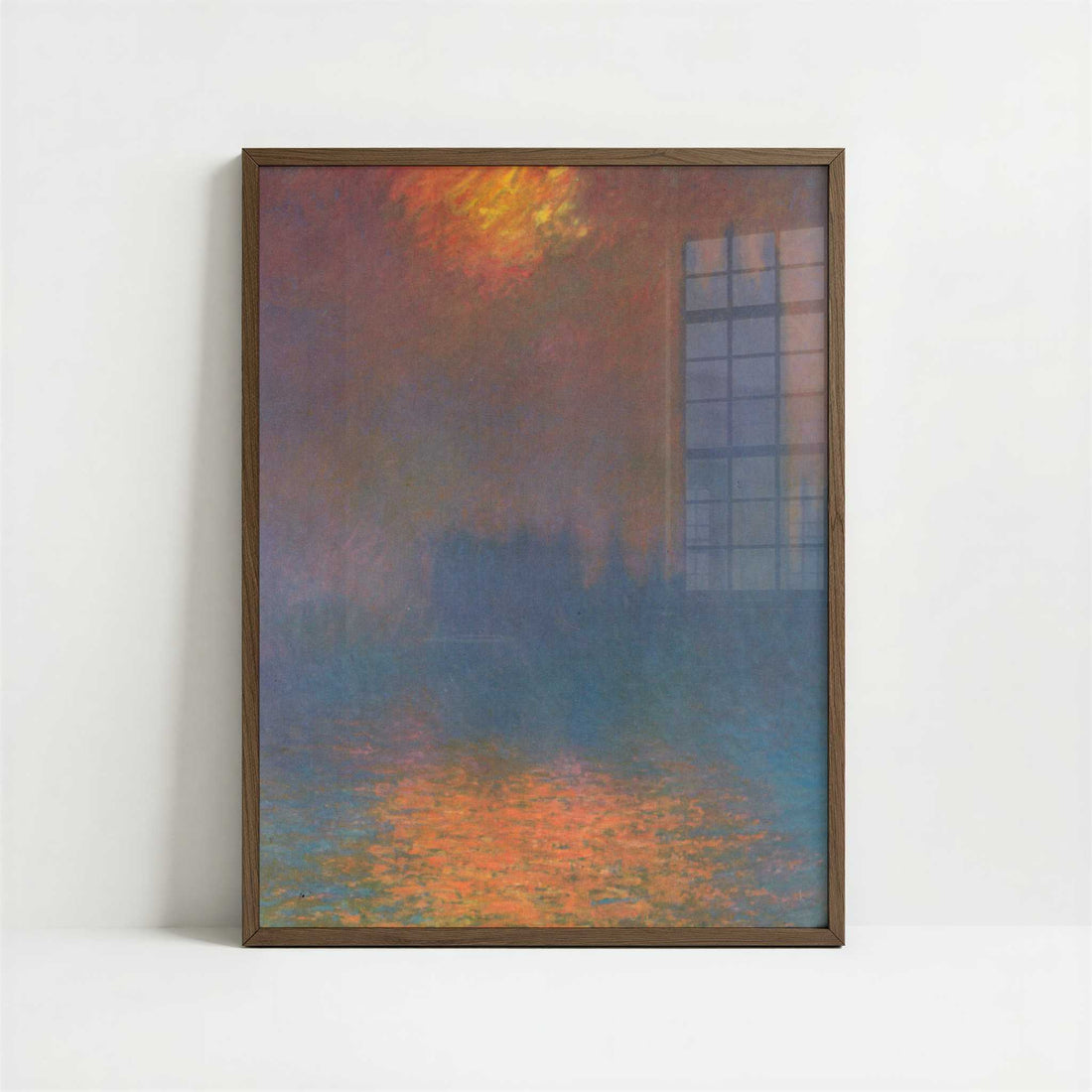London, Houses of Parliament (1904) by Claude Monet – Art Print - Art print in dark wood frame