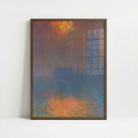 London, Houses of Parliament (1904) by Claude Monet – Art Print - Art print in dark wood frame