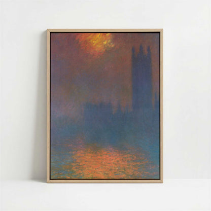 Framed Canvas - Framed canvas in oak color frame