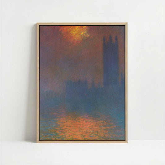 Framed Canvas - Framed canvas in oak color frame