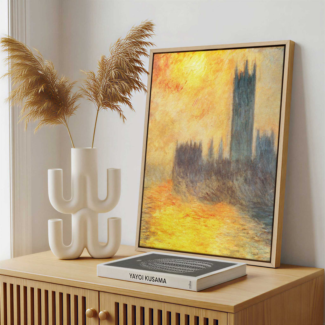 Framed Canvas - Framed canvas in a stylish interior setting