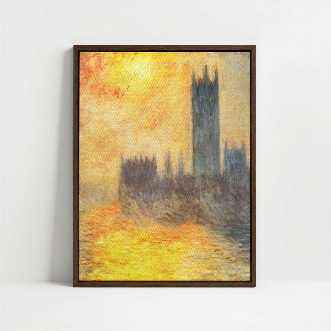 Framed Canvas - Framed canvas in dark wood color frame