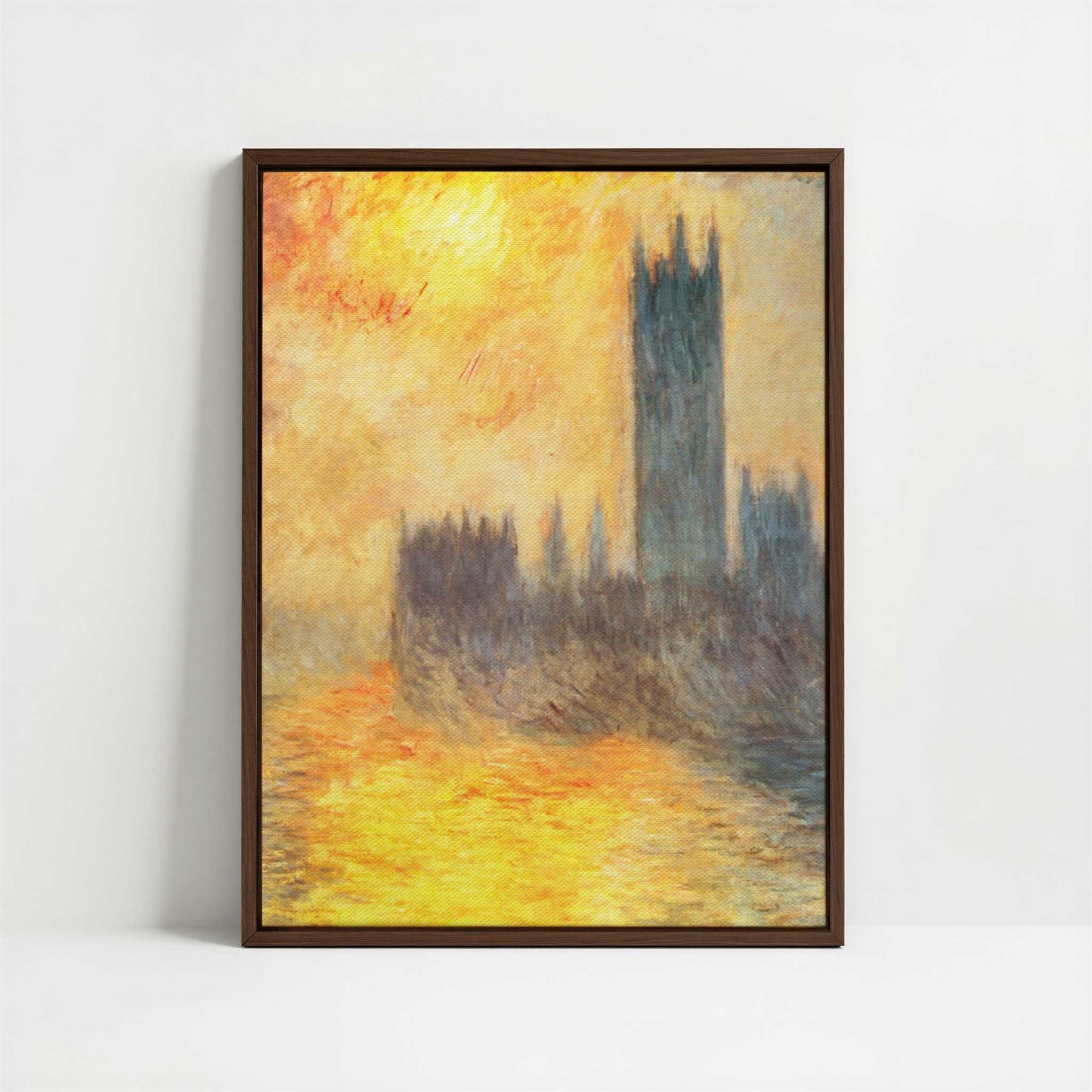 Framed Canvas - Framed canvas in dark wood color frame
