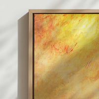 Framed Canvas - Close-up detail and texture of the framed canvas
