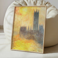 London, Houses of Parliament at Sunset (1904) by Claude Monet – Art Print - Interior inspiration