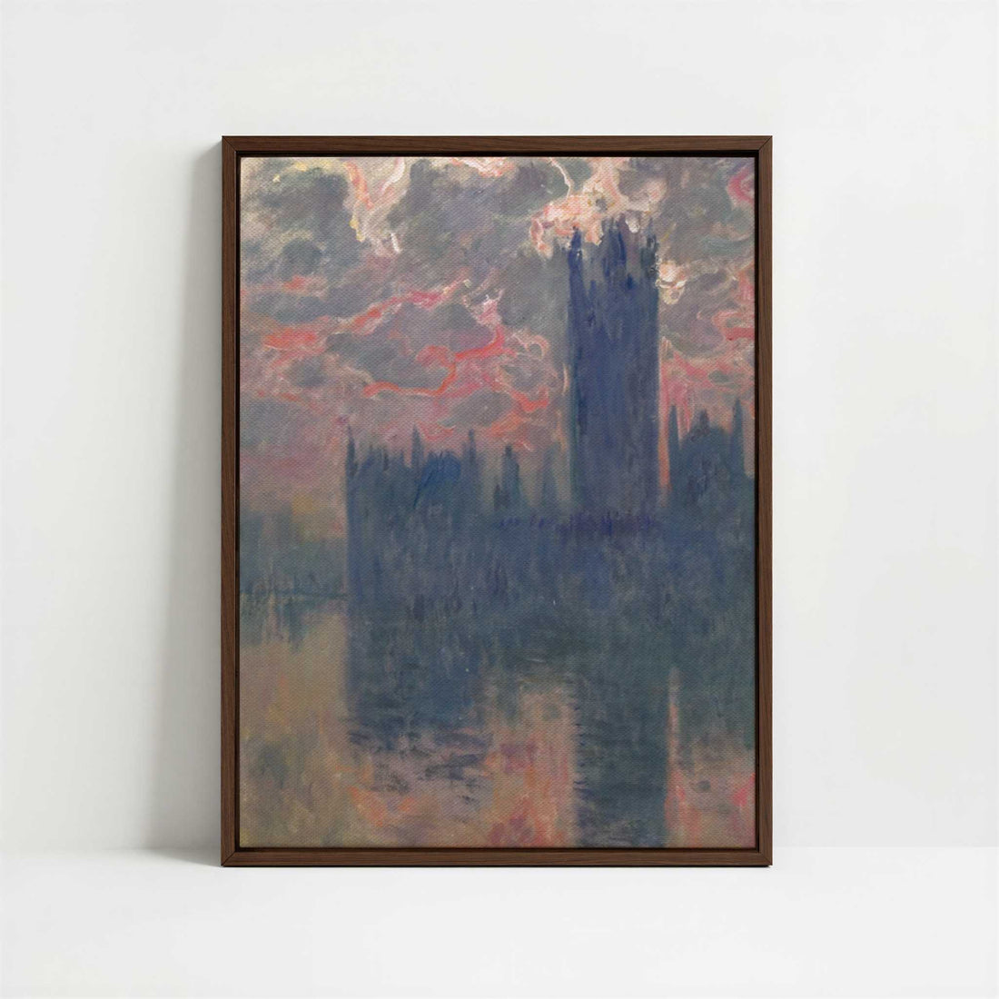 Framed Canvas - Framed canvas in dark wood color frame