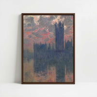 Framed Canvas - Framed canvas in dark wood color frame