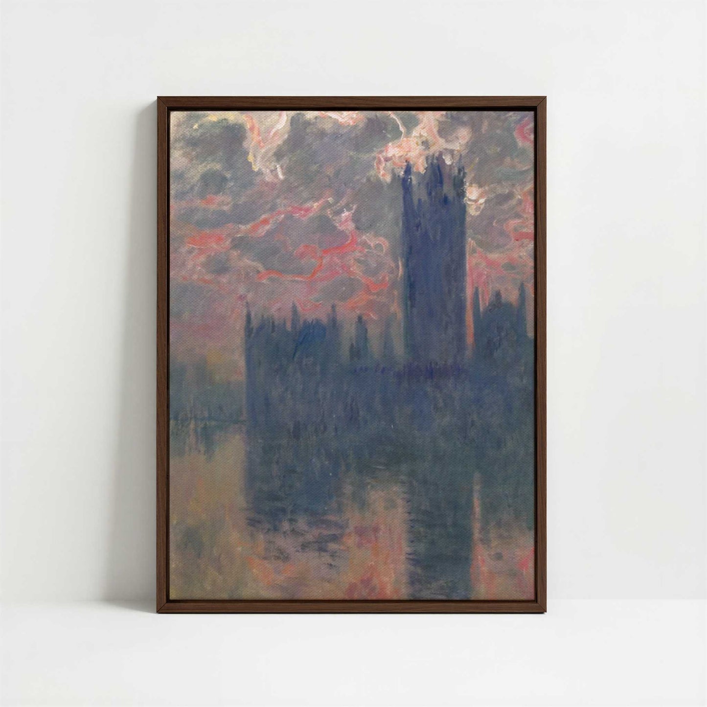 Framed Canvas - Framed canvas in dark wood color frame