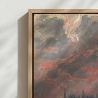 Framed Canvas - Close-up detail and texture of the framed canvas