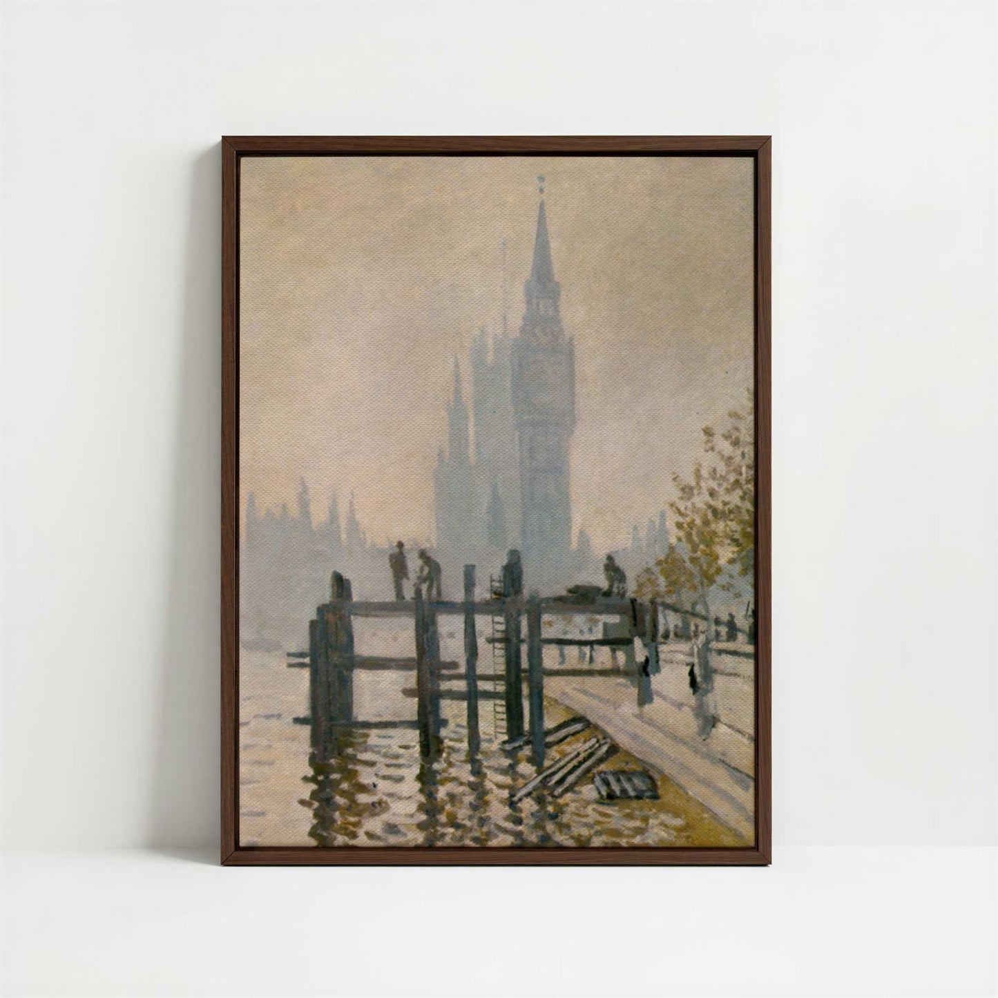 Framed Canvas - Framed canvas in dark wood color frame
