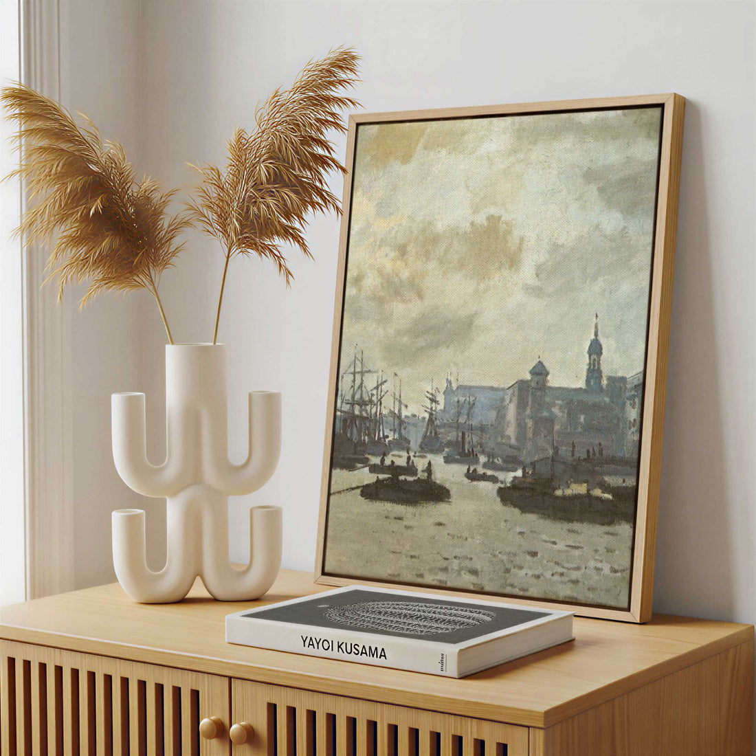 Framed Canvas - Framed canvas in a stylish interior setting