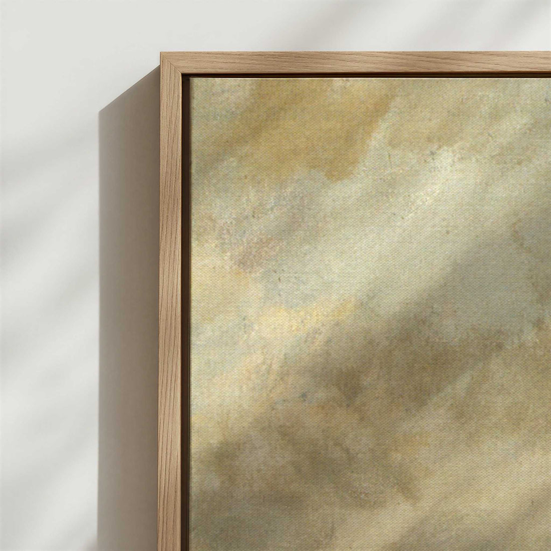 Framed Canvas - Close-up detail and texture of the framed canvas
