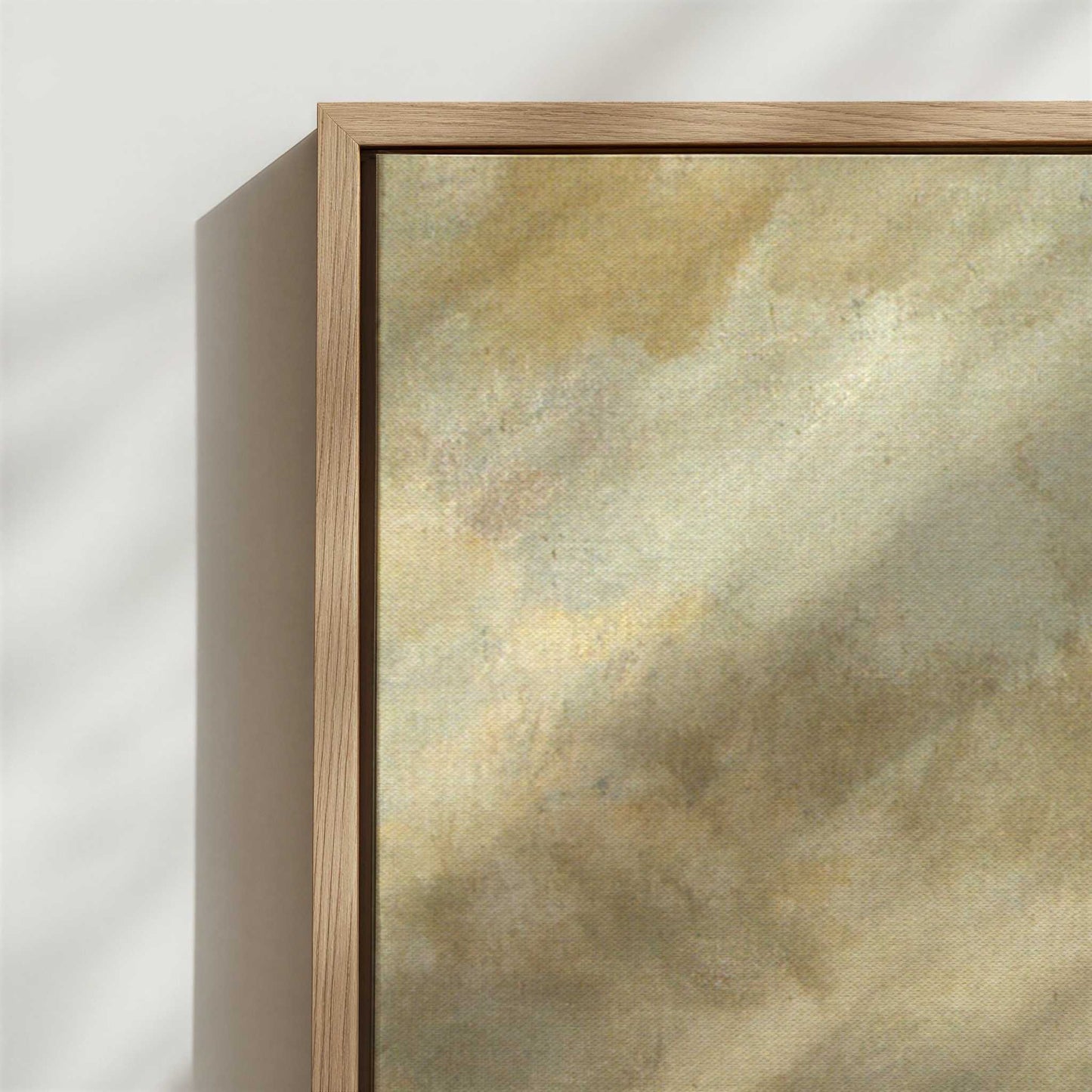 Framed Canvas - Close-up detail and texture of the framed canvas