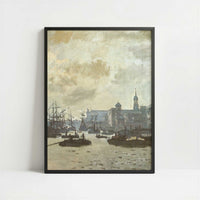 London, The Pool (1871) by Claude Monet – Art Print - Art print in black frame