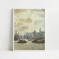 London, The Pool (1871) by Claude Monet – Art Print - Art print in white frame