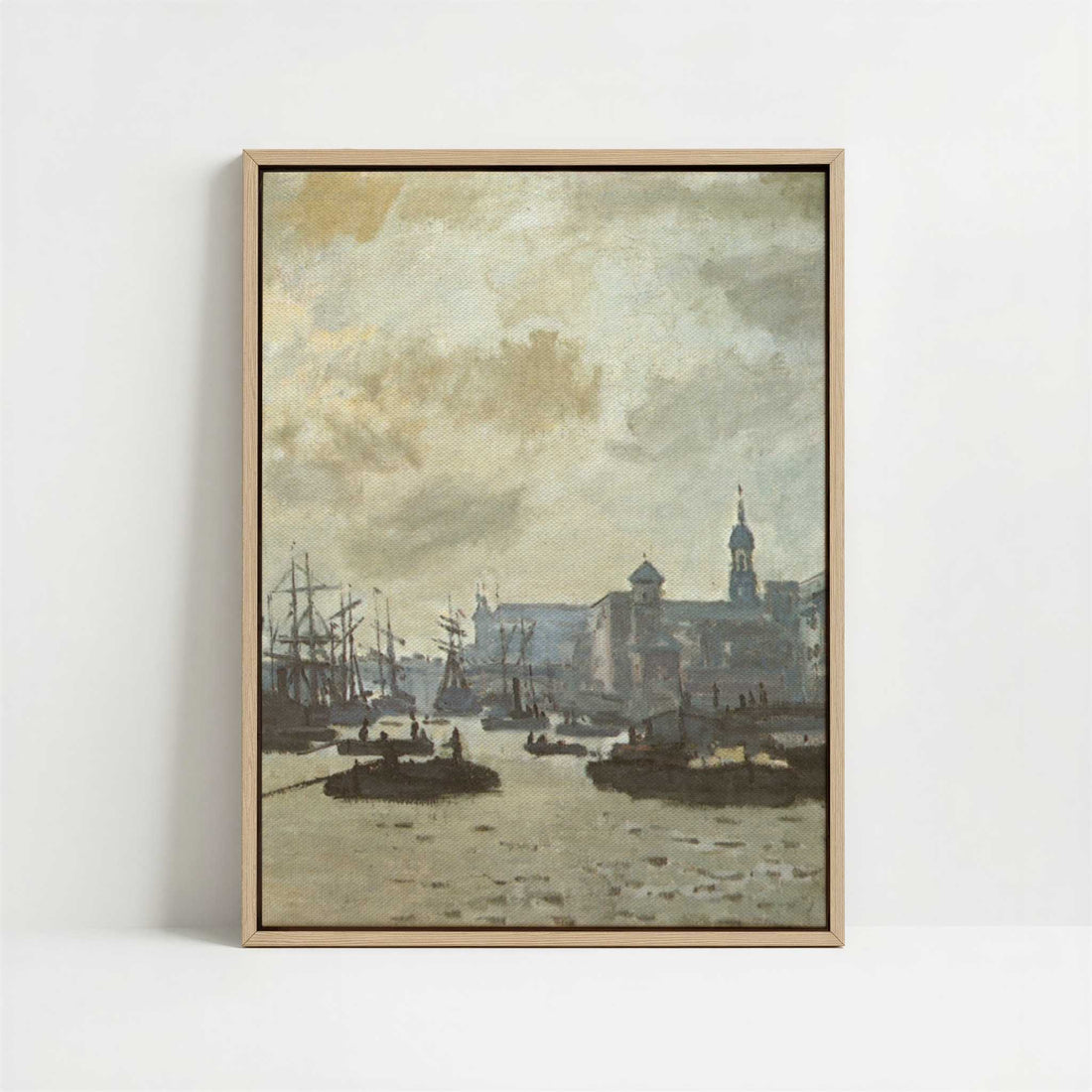 Framed Canvas - Framed canvas in oak color frame