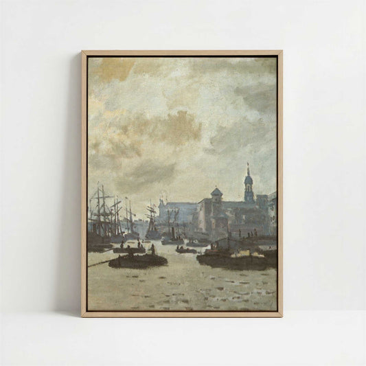 Framed Canvas - Framed canvas in oak color frame