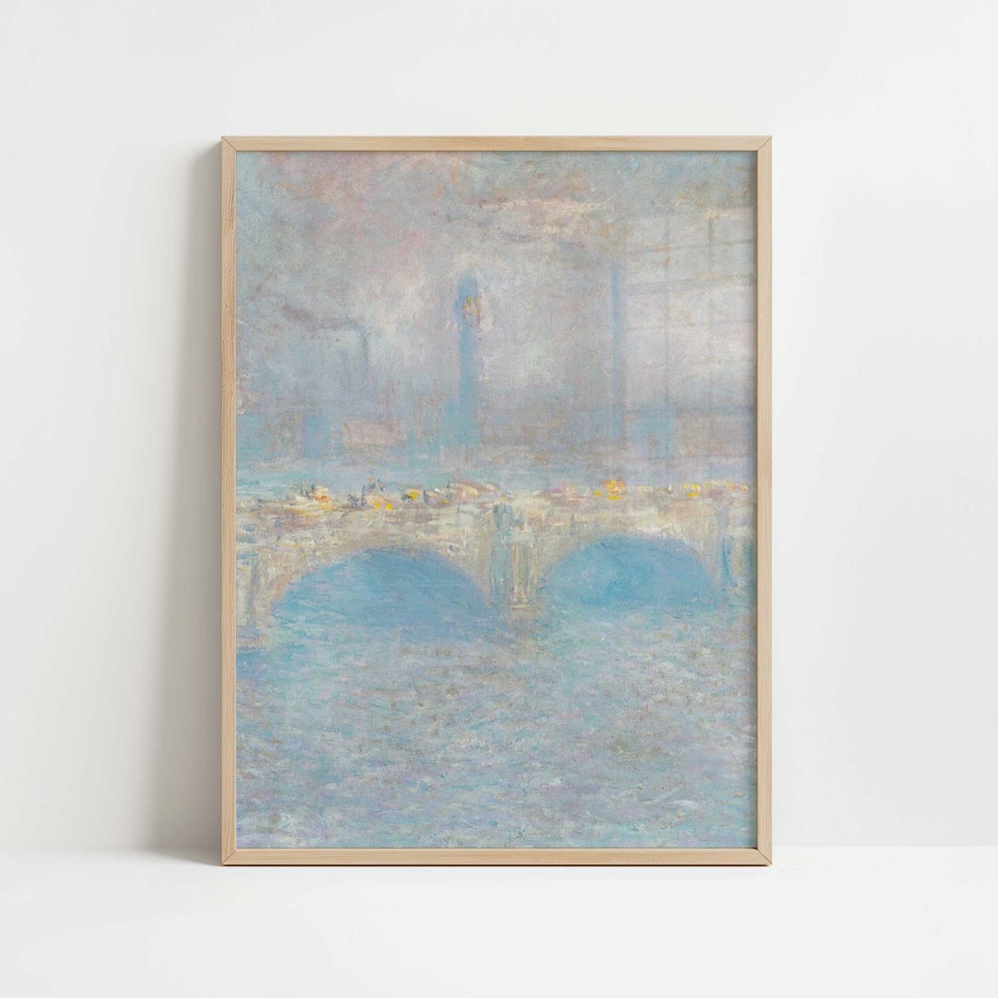 London, Waterloo Bridge (1900) by Claude Monet – Art Print - Art print in oak frame