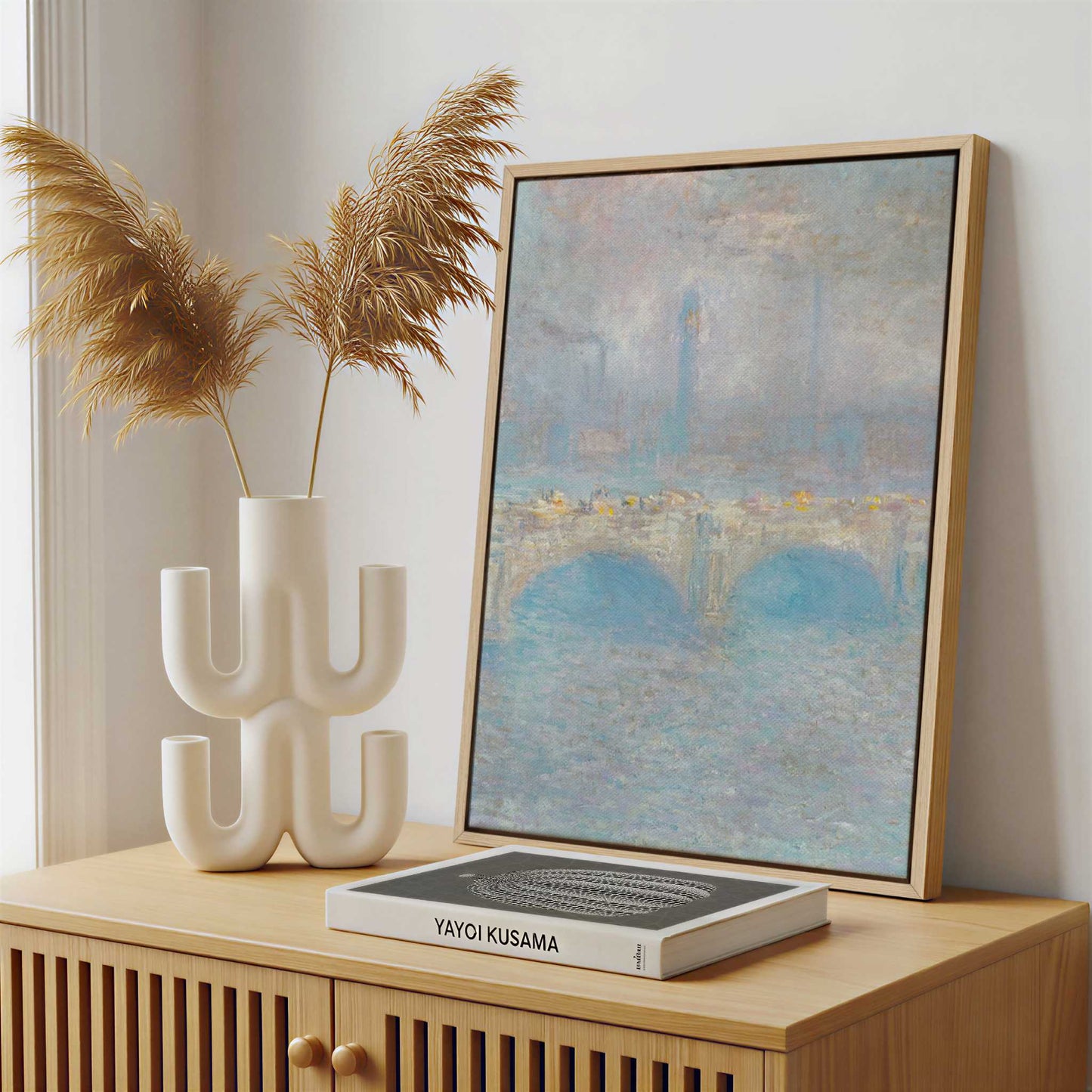 Framed Canvas - Framed canvas in a stylish interior setting