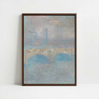 Framed Canvas - Framed canvas in dark wood color frame