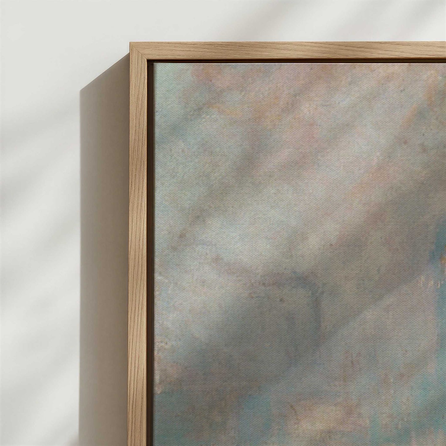Framed Canvas - Close-up detail and texture of the framed canvas