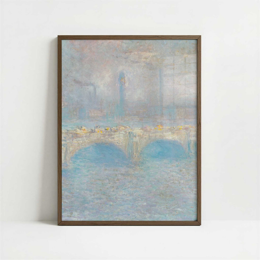 London, Waterloo Bridge (1900) by Claude Monet – Art Print - Art print in dark wood frame