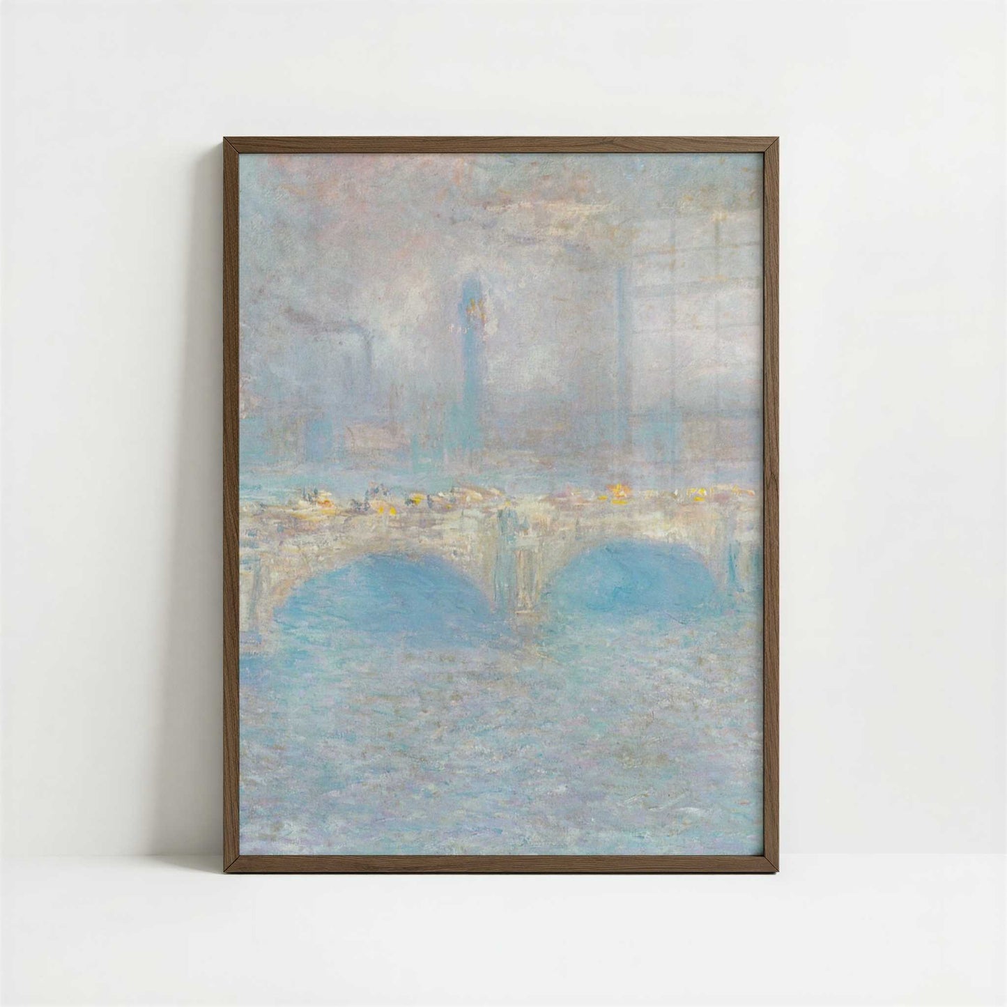 London, Waterloo Bridge (1900) by Claude Monet – Art Print - Art print in dark wood frame
