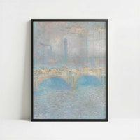 London, Waterloo Bridge (1900) by Claude Monet – Art Print - Art print in black frame