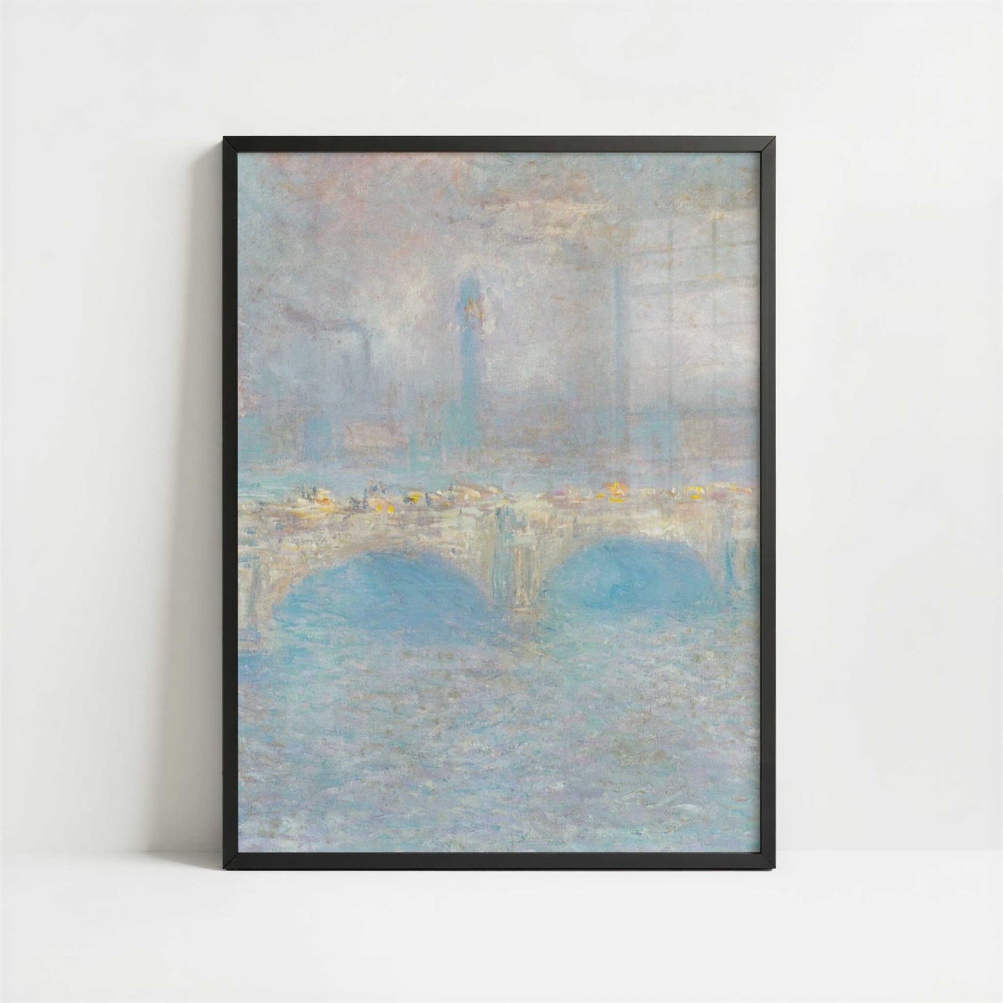 London, Waterloo Bridge (1900) by Claude Monet – Art Print - Art print in black frame