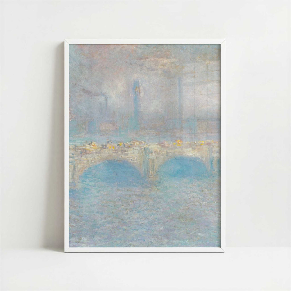 London, Waterloo Bridge (1900) by Claude Monet – Art Print - Art print in white frame