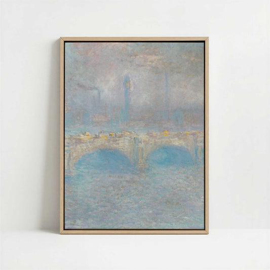 Framed Canvas - Framed canvas in oak color frame