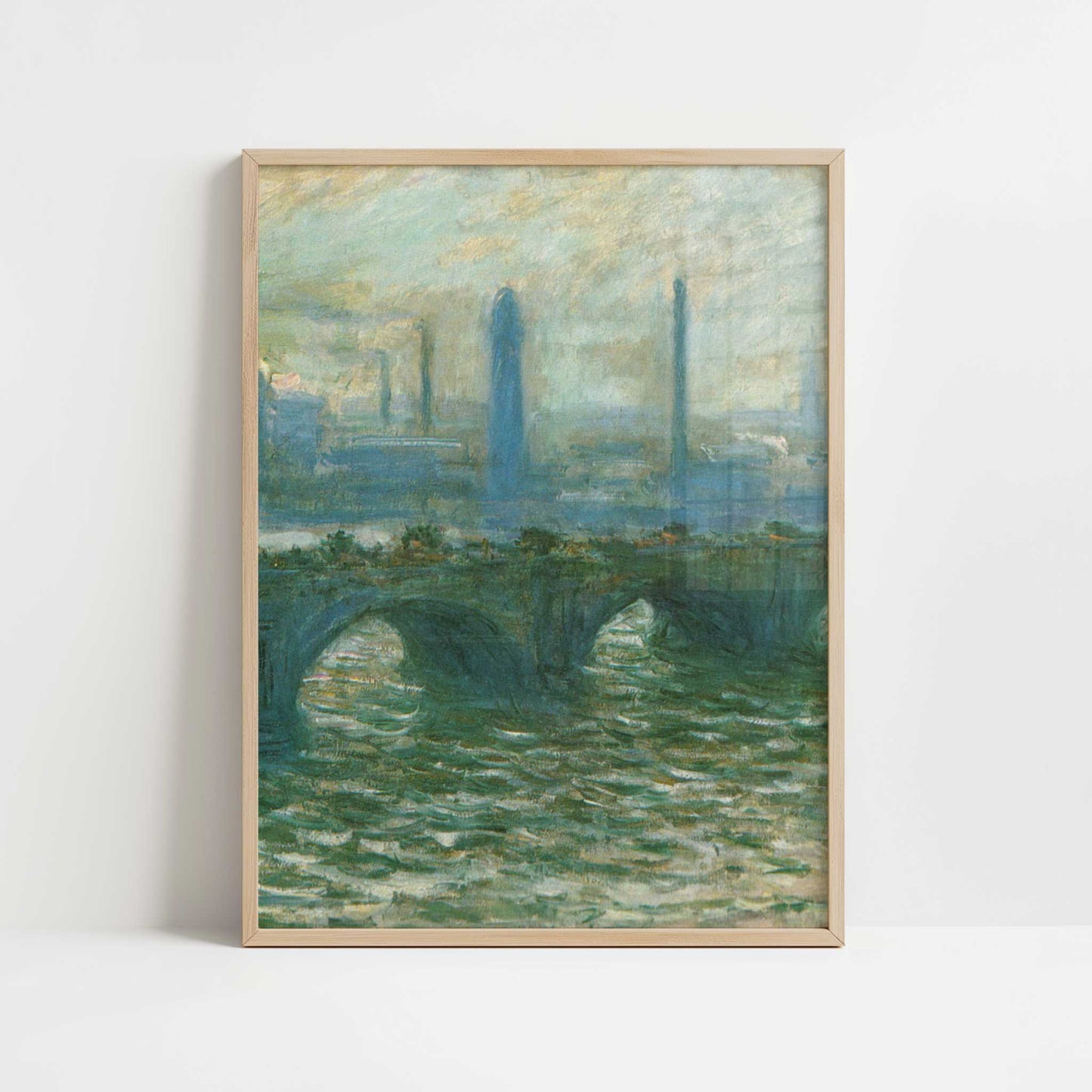 London, Waterloo Bridge (1902) by Claude Monet – Art Print - Art print in oak frame