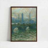 Framed Canvas - Framed canvas in dark wood color frame