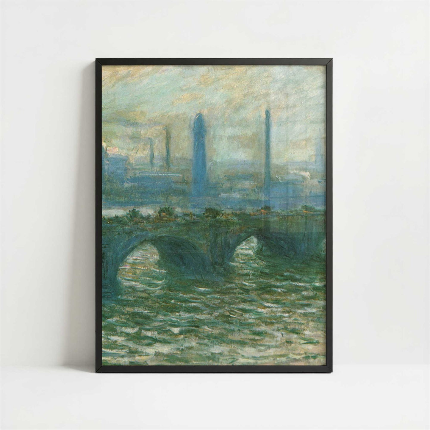 London, Waterloo Bridge (1902) by Claude Monet – Art Print - Art print in black frame