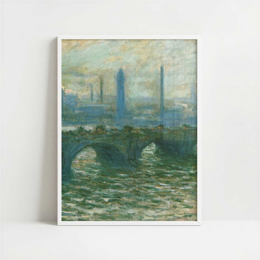 London, Waterloo Bridge (1902) by Claude Monet – Art Print - Art print in white frame