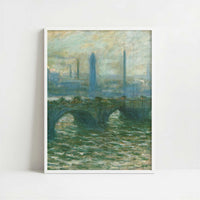 London, Waterloo Bridge (1902) by Claude Monet – Art Print - Art print in white frame