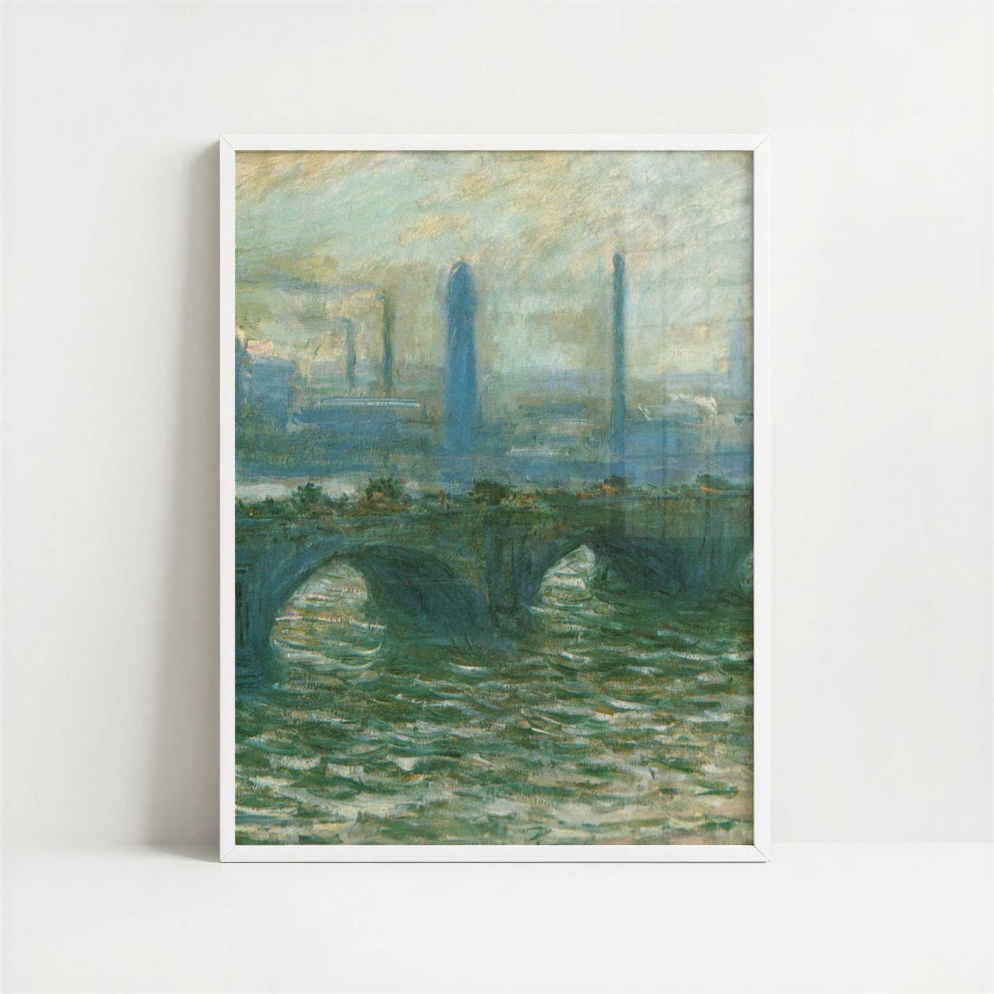 London, Waterloo Bridge (1902) by Claude Monet – Art Print - Art print in white frame
