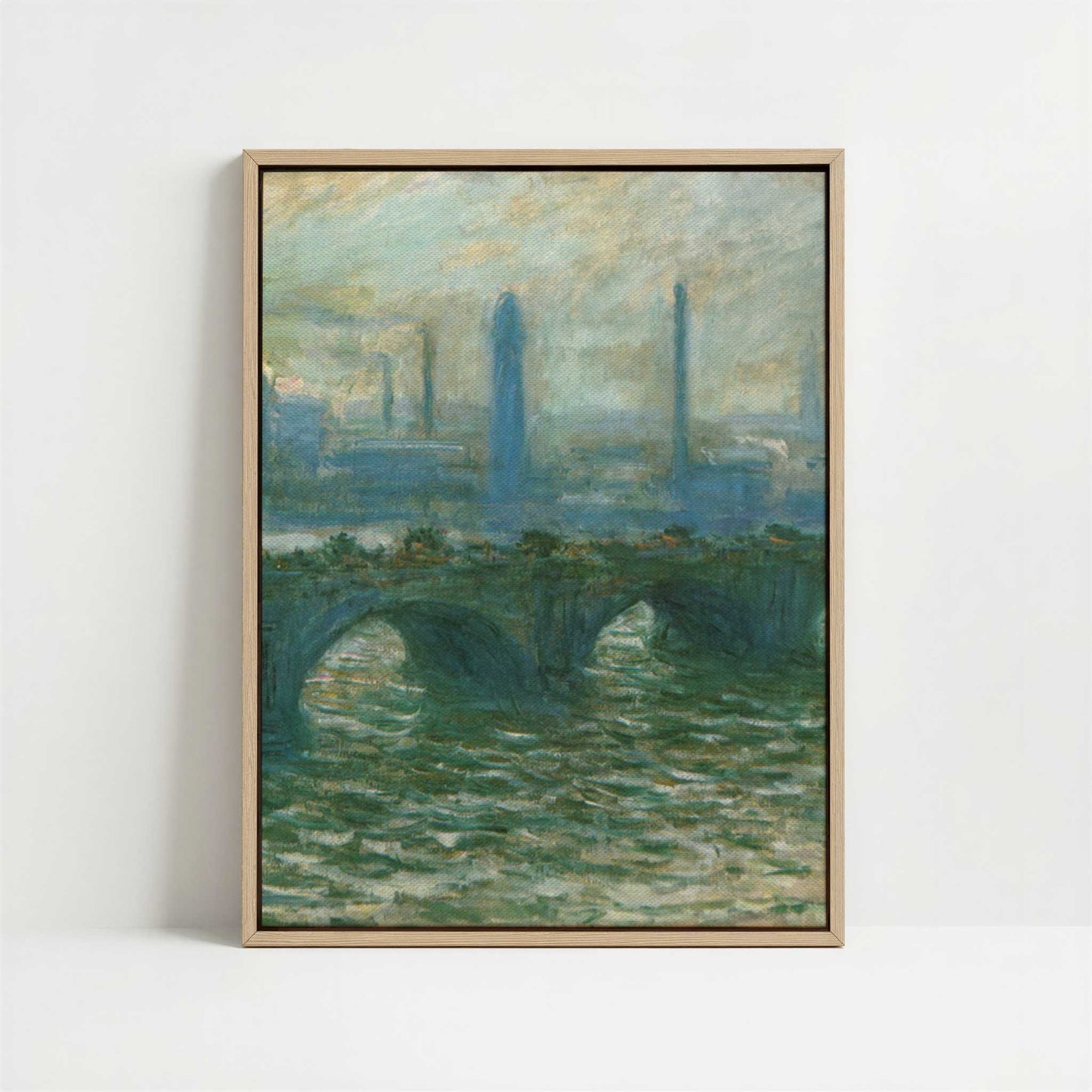 Framed Canvas - Framed canvas in oak color frame