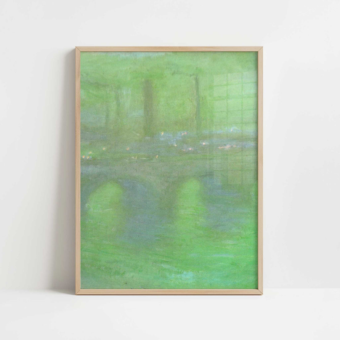 London, Waterloo Bridge at Dusk (1904) by Claude Monet – Art Print - Art print in oak frame