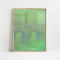 London, Waterloo Bridge at Dusk (1904) by Claude Monet – Art Print - Art print in oak frame