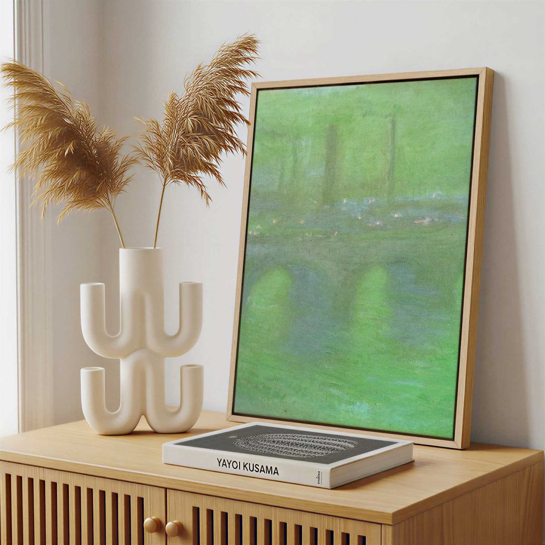 Framed Canvas - Framed canvas in a stylish interior setting