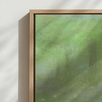 Framed Canvas - Close-up detail and texture of the framed canvas