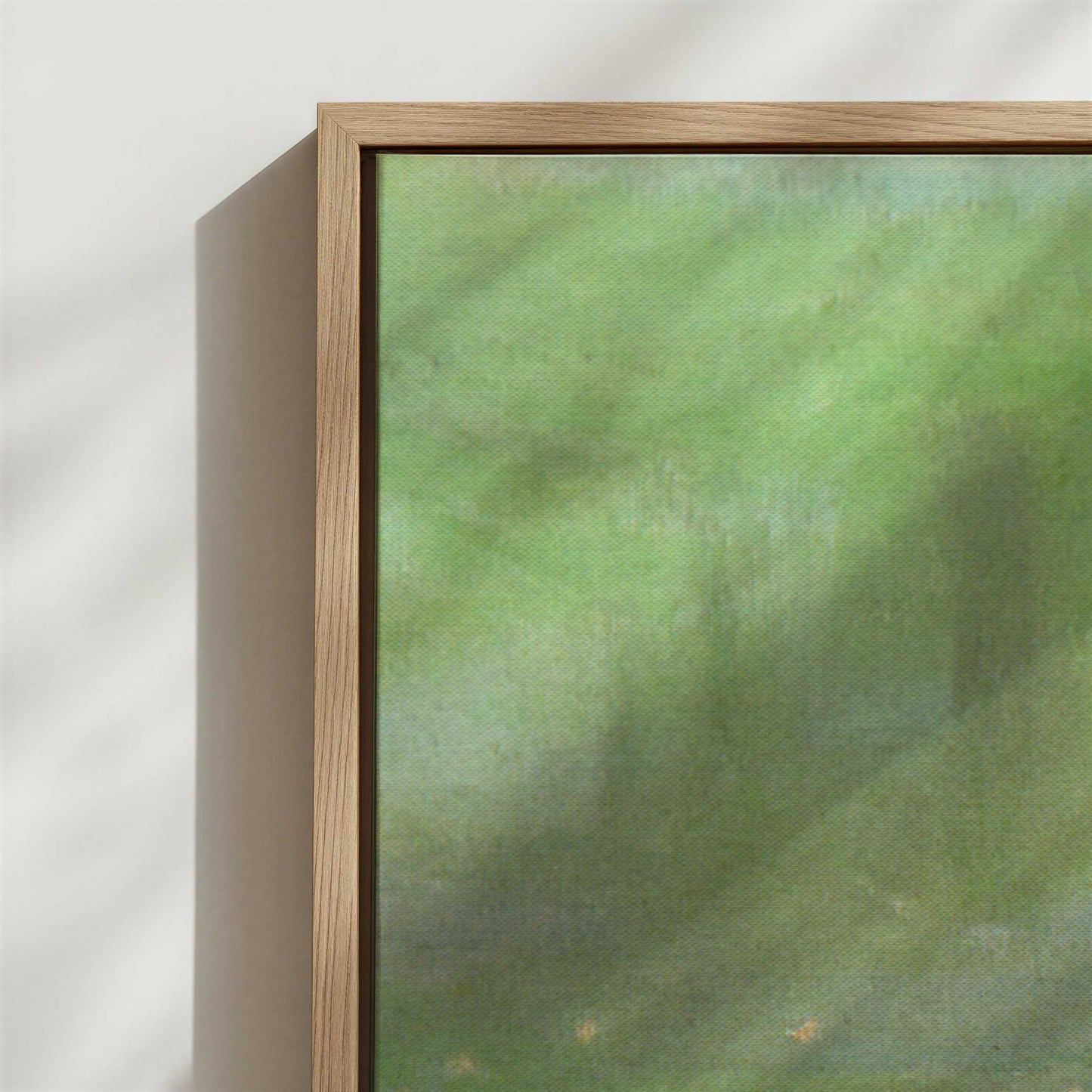 Framed Canvas - Close-up detail and texture of the framed canvas