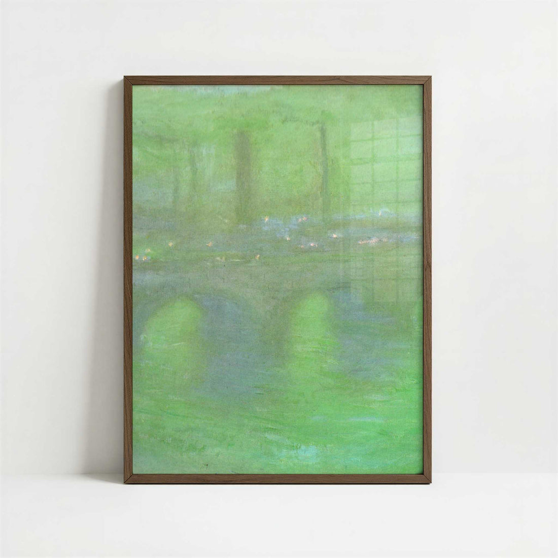 London, Waterloo Bridge at Dusk (1904) by Claude Monet – Art Print - Art print in dark wood frame